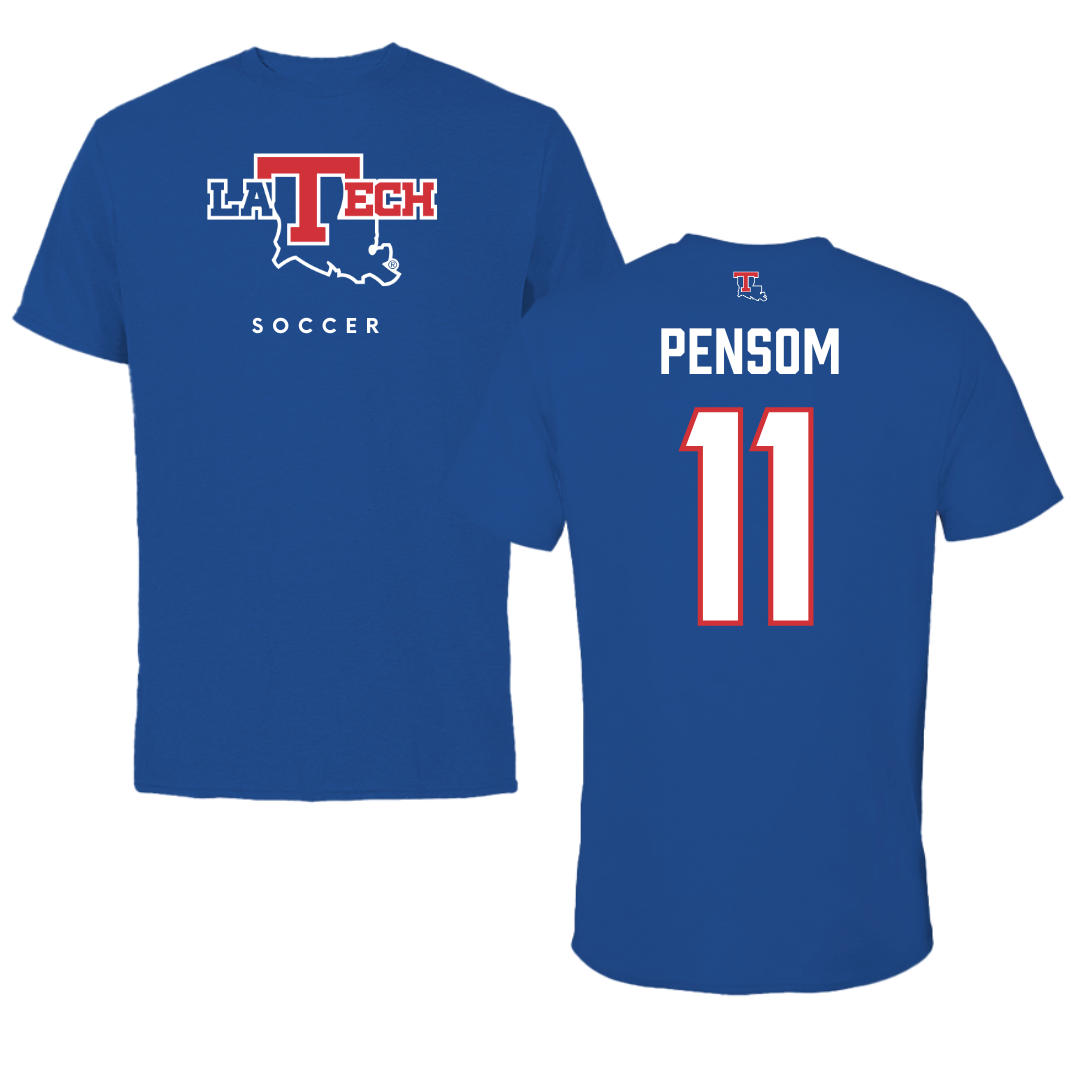Louisiana Tech University Soccer True Royal Tee - #11 Madison Pensom