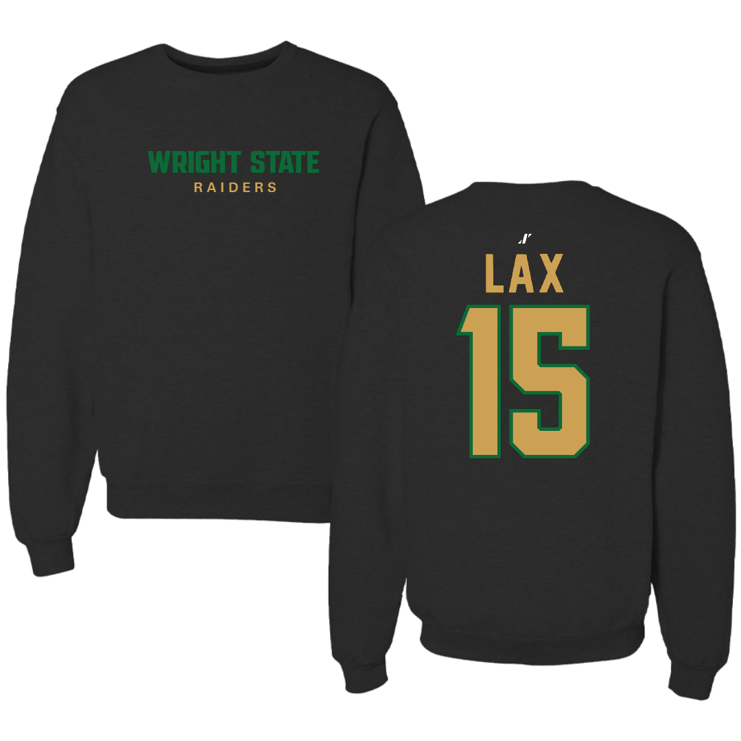 Wright State University Baseball Black Crewneck - #15 Chet Lax