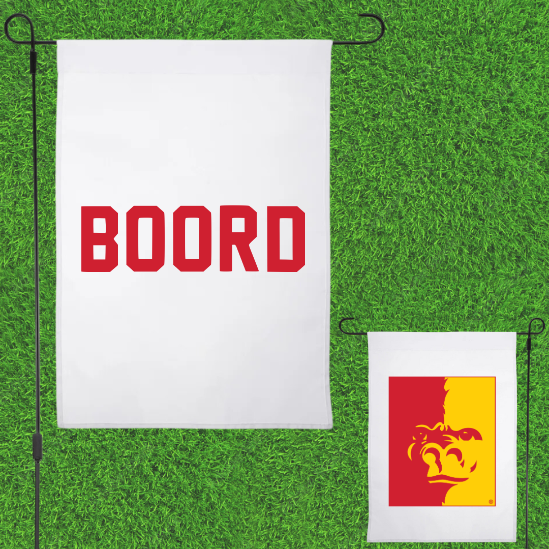 Pittsburg State University TF and XC White Garden Flag - Brennan Boord