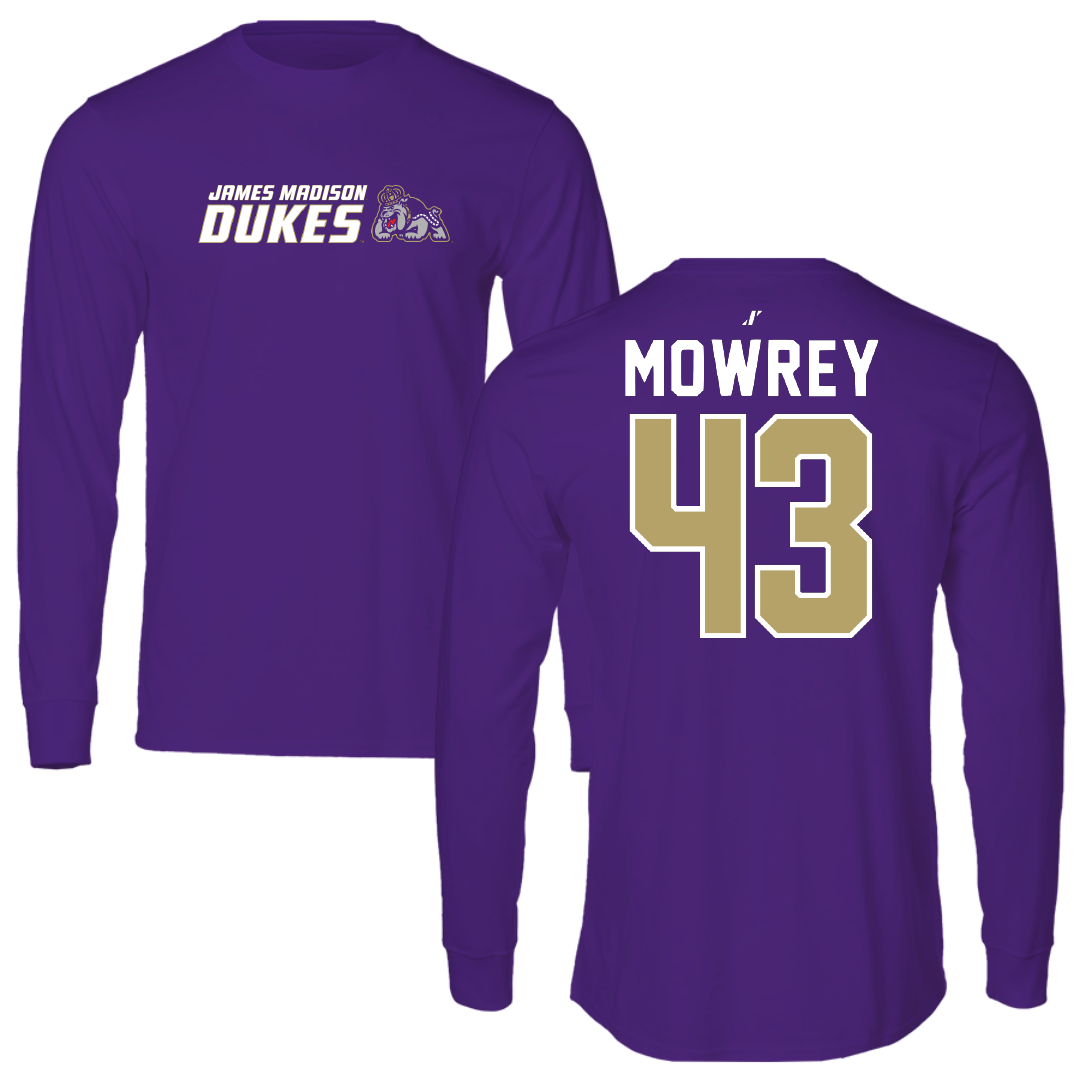 James Madison University Football Purple General Long Sleeve - #43 Jack Mowrey