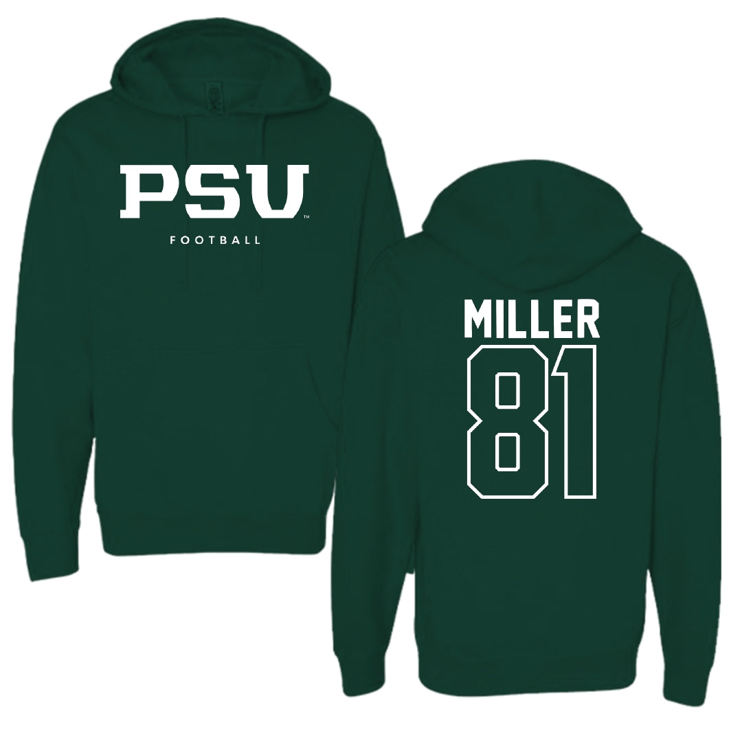 Portland State University Football Forest Green Hoodie - #81 Chance Miller