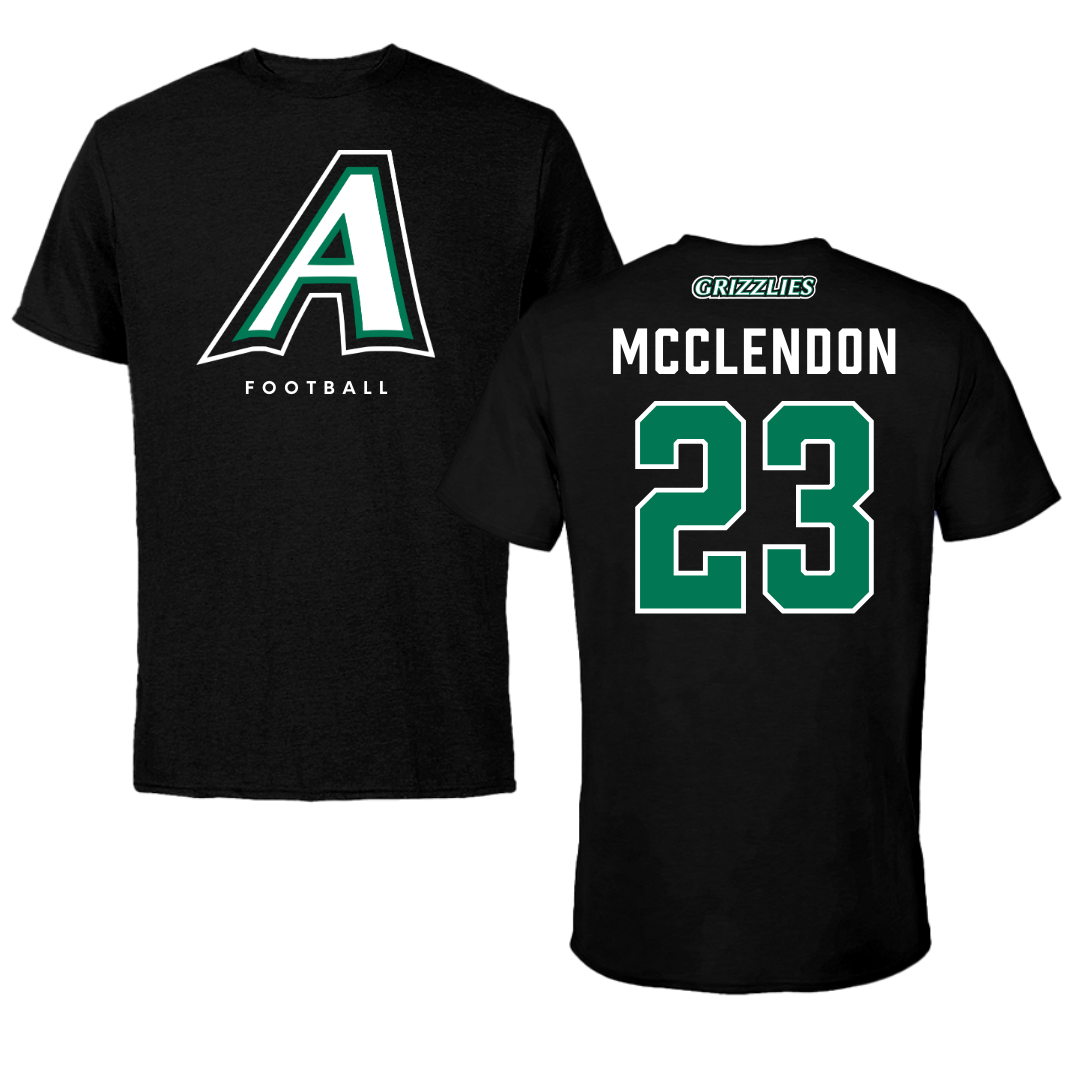 Adams State University Football Black Block Tee - #23 Edward McClendon