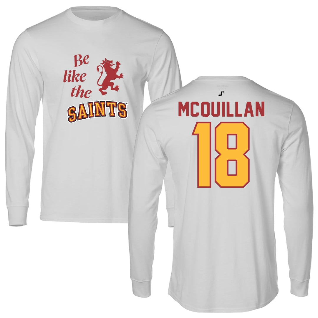 Flagler College Softball Light Gray Be Like Us Performance Long Sleeve - #18 Kiley McQuillan
