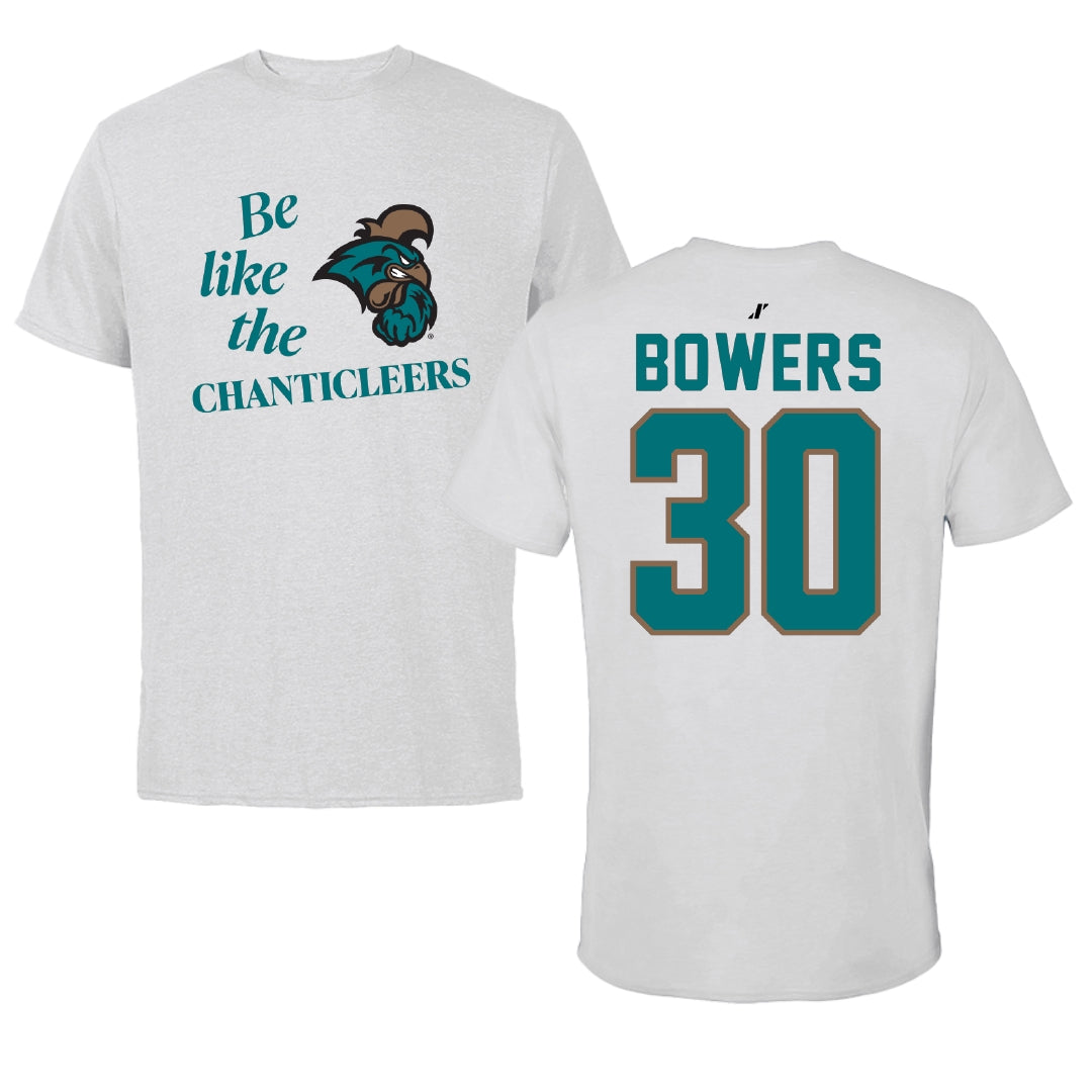 Coastal Carolina University Baseball Light Gray Be Like Us Tee - #30 Andrew Bowers