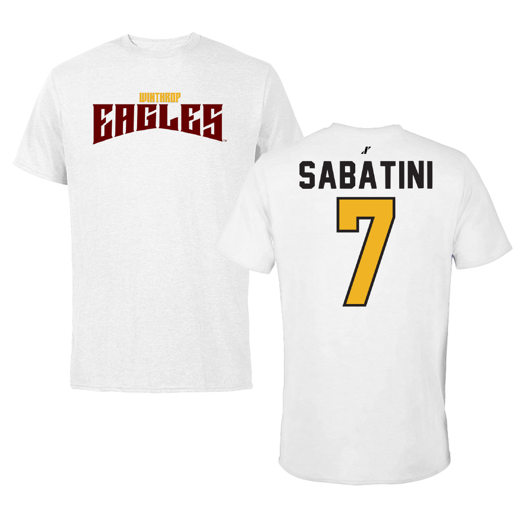 Winthrop University Lacrosse White Classic Tee - #7 Sofia Sabatini