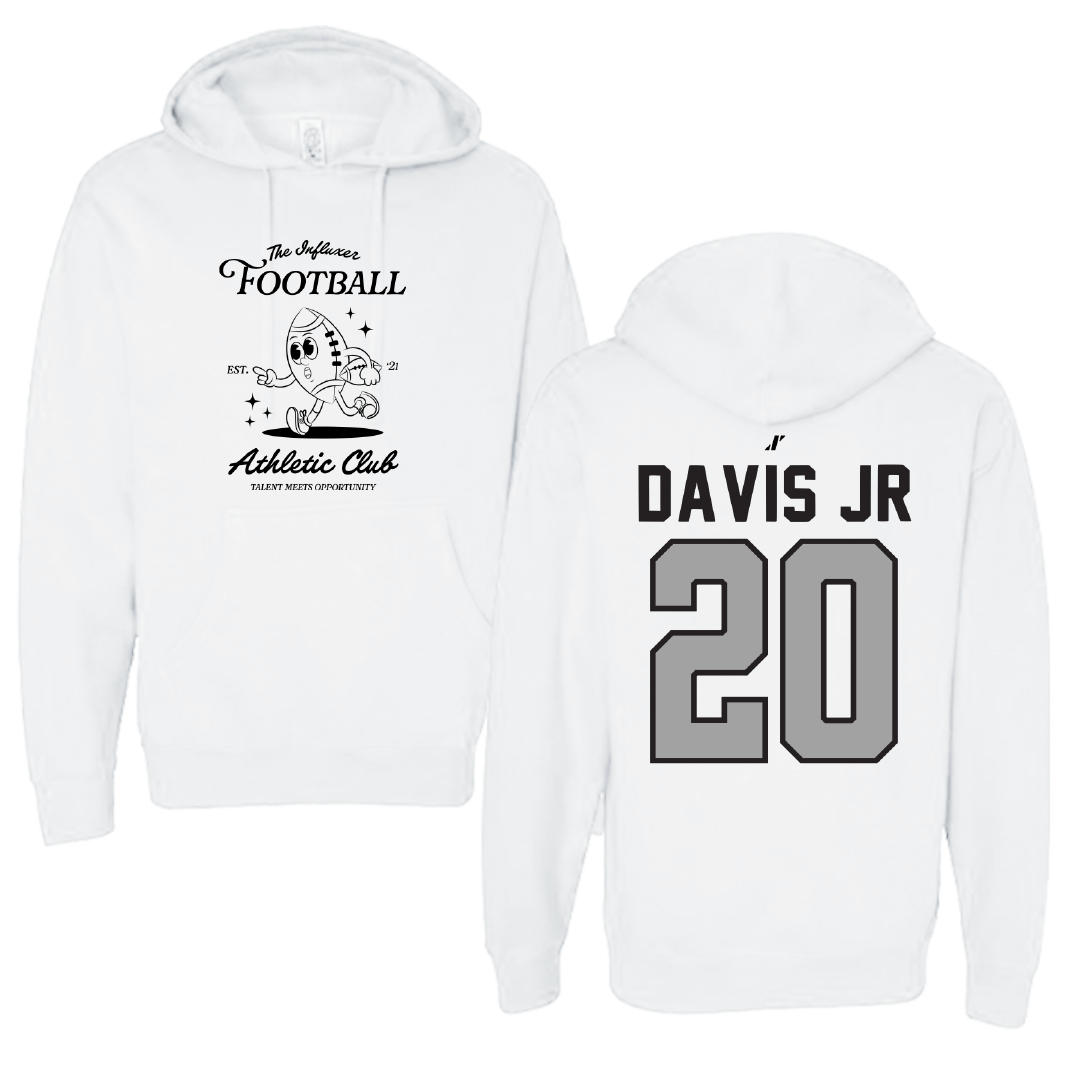 Football White Influxer Athletic Club Hoodie - #20 Kevin Davis Jr