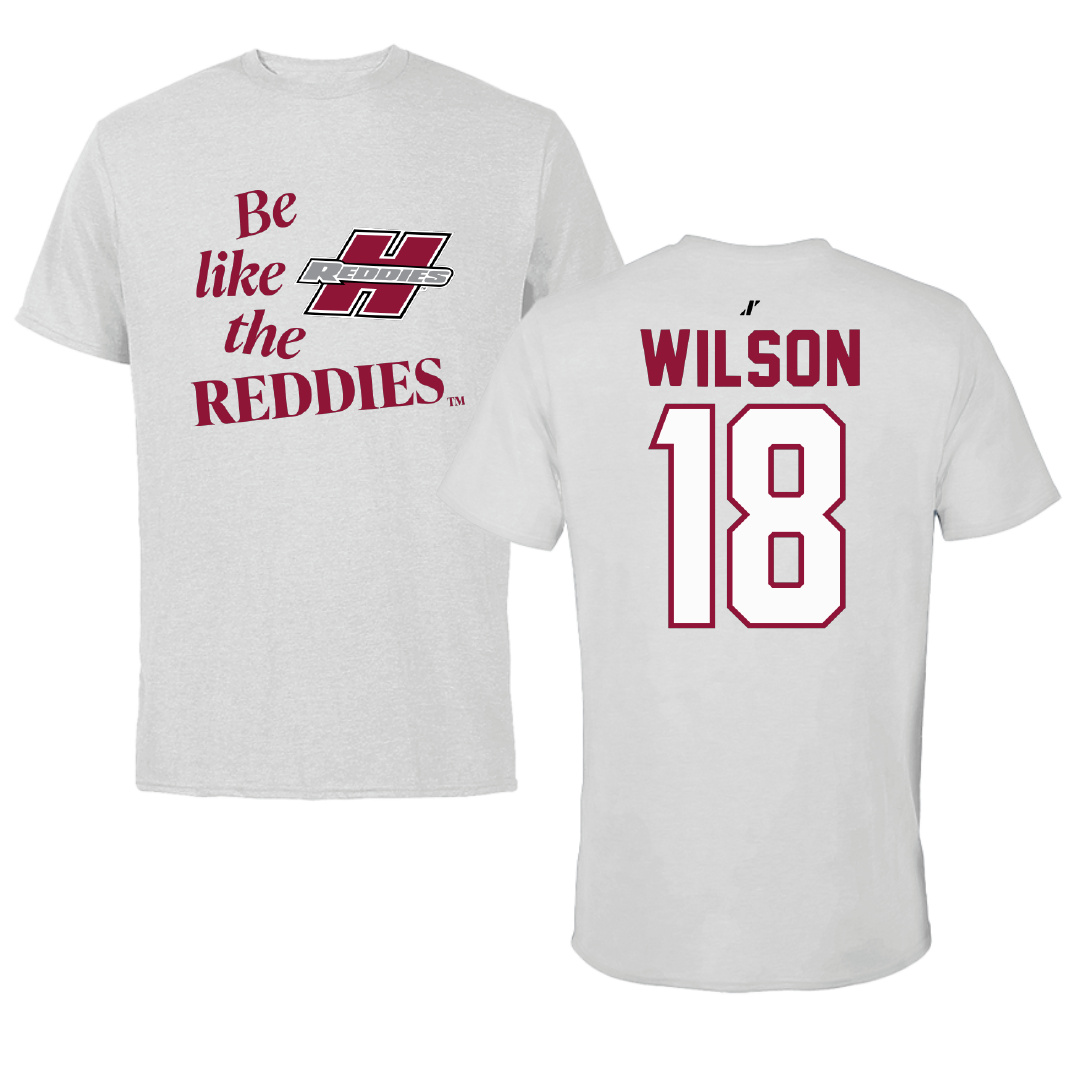 Henderson State University Baseball Light Gray Be Like Us Performance Tee - #18 Caleb Wilson