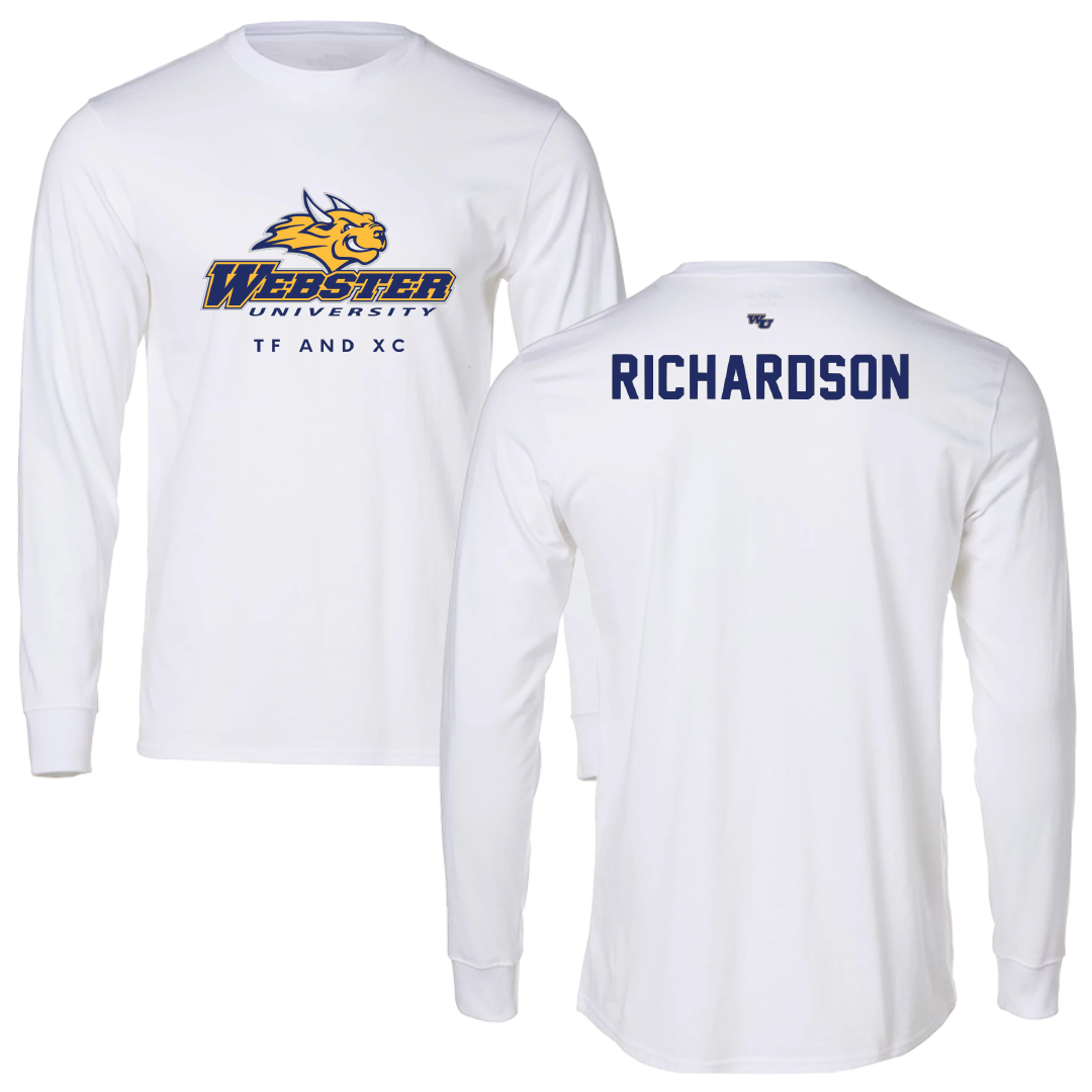 Webster University TF and XC White Performance Long Sleeve - Nic Richardson