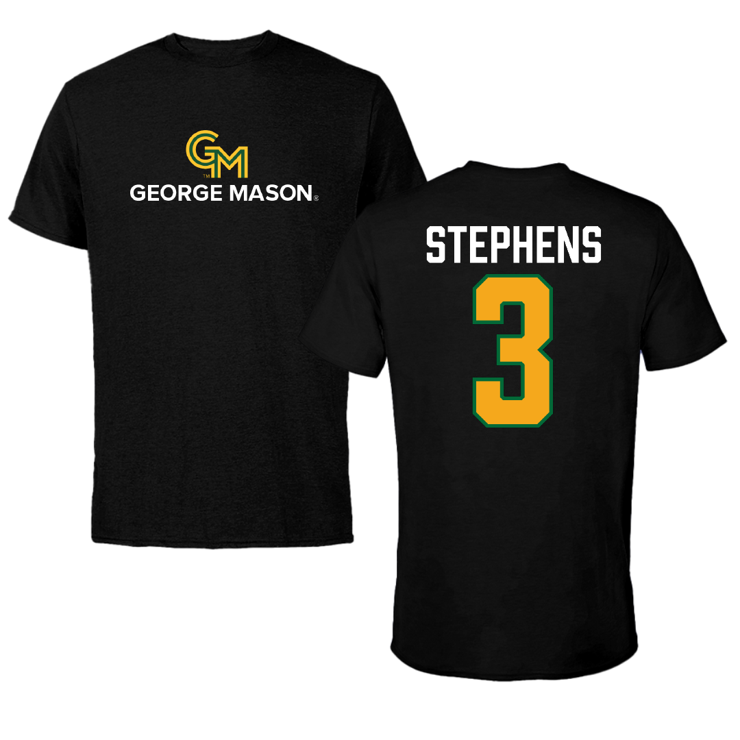 George Mason University Soccer Black Tee - #3 Levi Stephens
