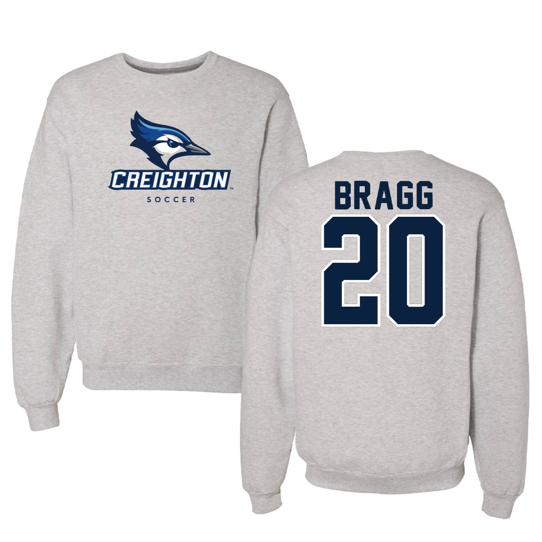 Creighton University Soccer Gray Crewneck - #20 Brady Bragg