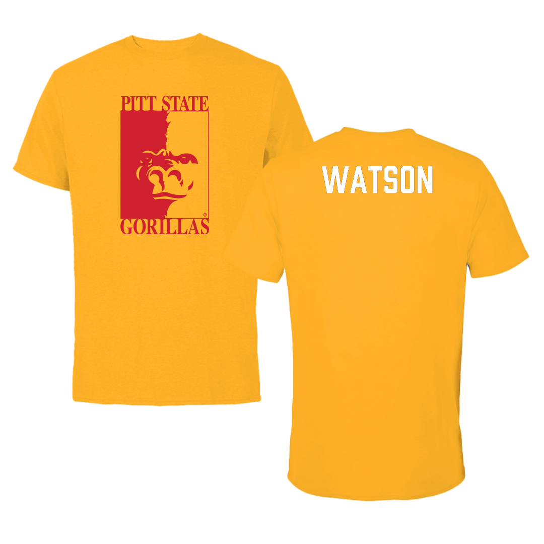 Pittsburg State University TF and XC Gold Tee - Nate Watson