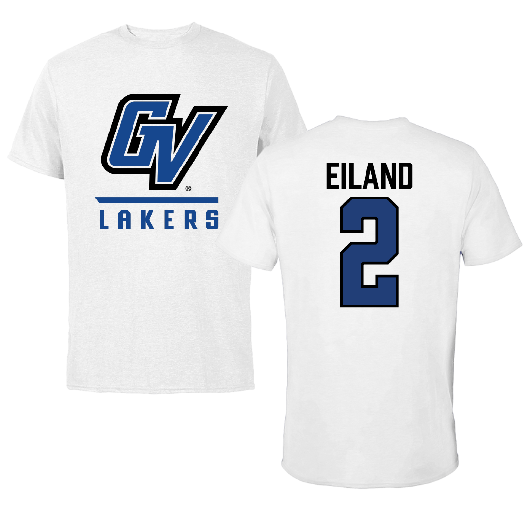 Grand Valley State University Softball White Performance Tee - #2 Eliana Eiland