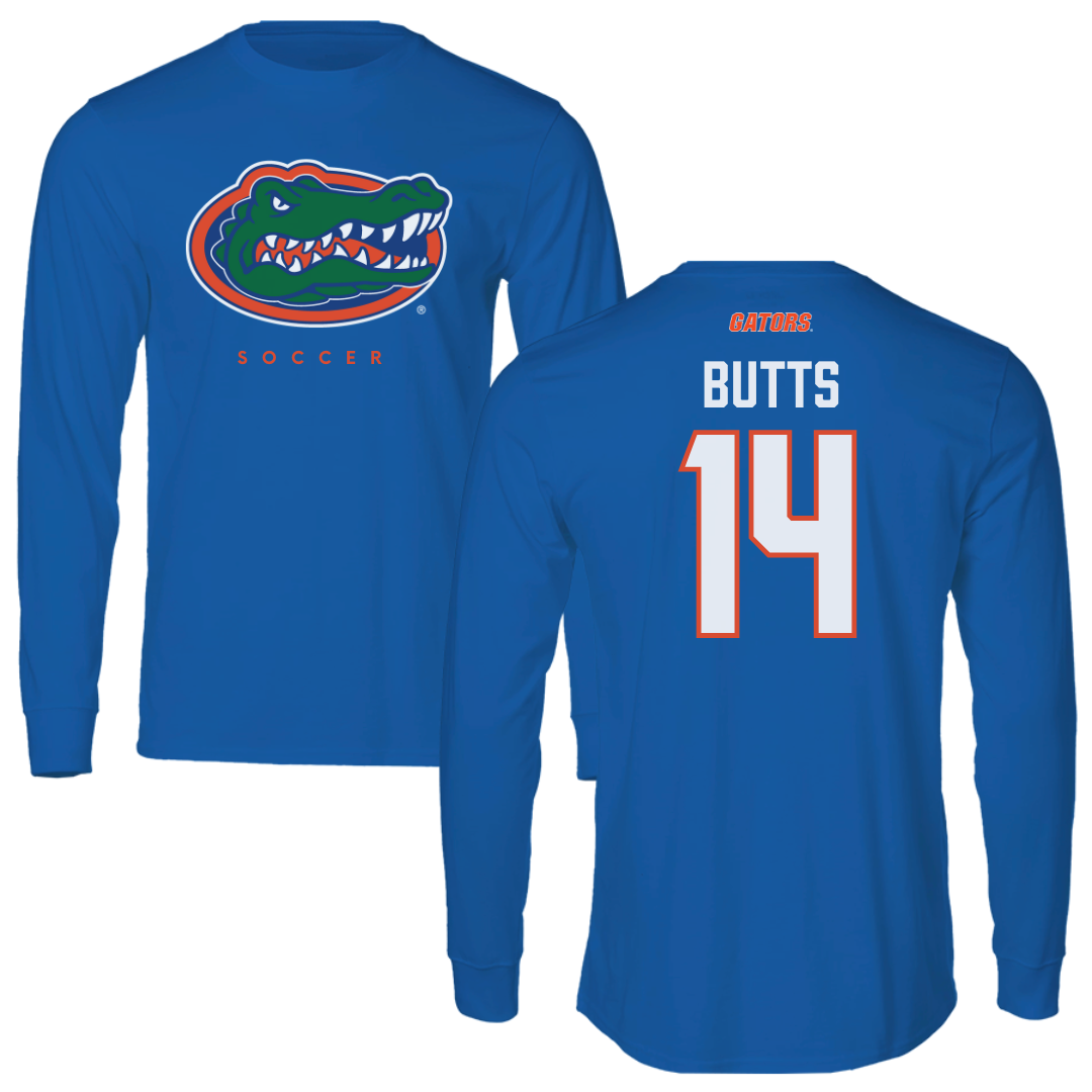 University of Florida Soccer Blue Mascot Performance Long Sleeve - #14 Njeri Butts