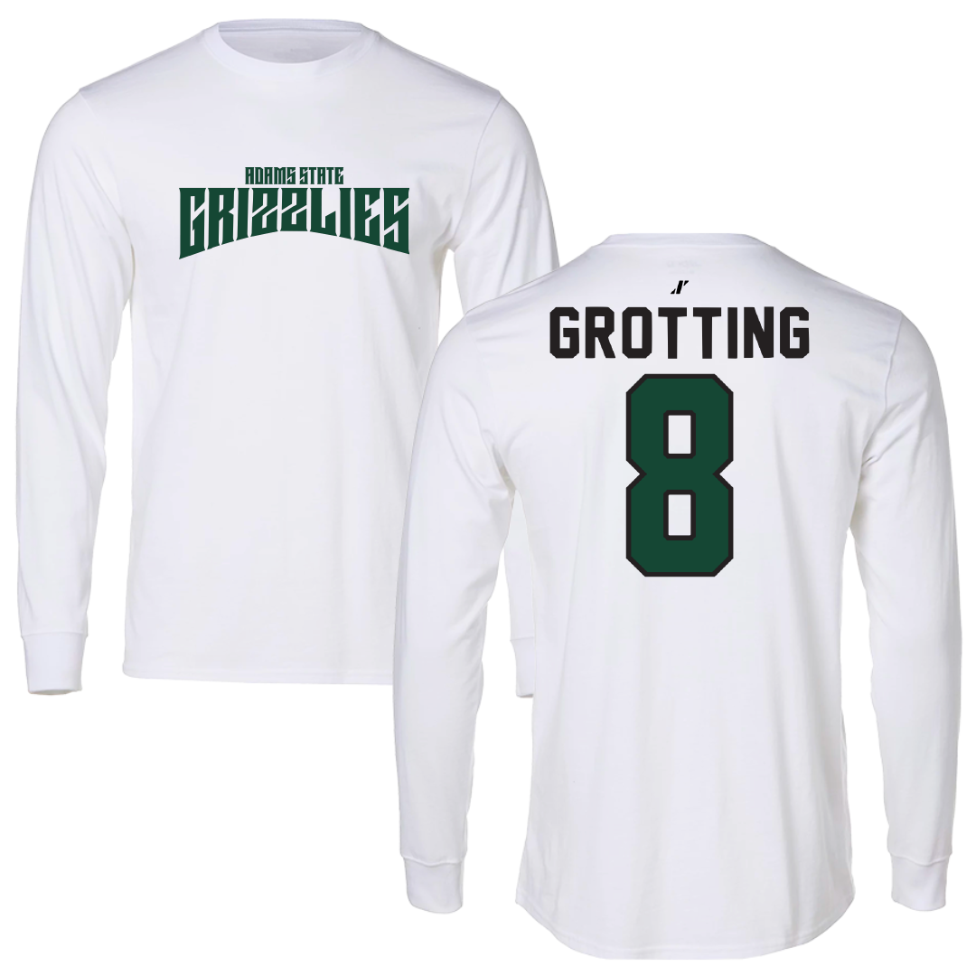 Adams State University Soccer White Classic Performance Long Sleeve - #8 Hans-Kristian Grotting