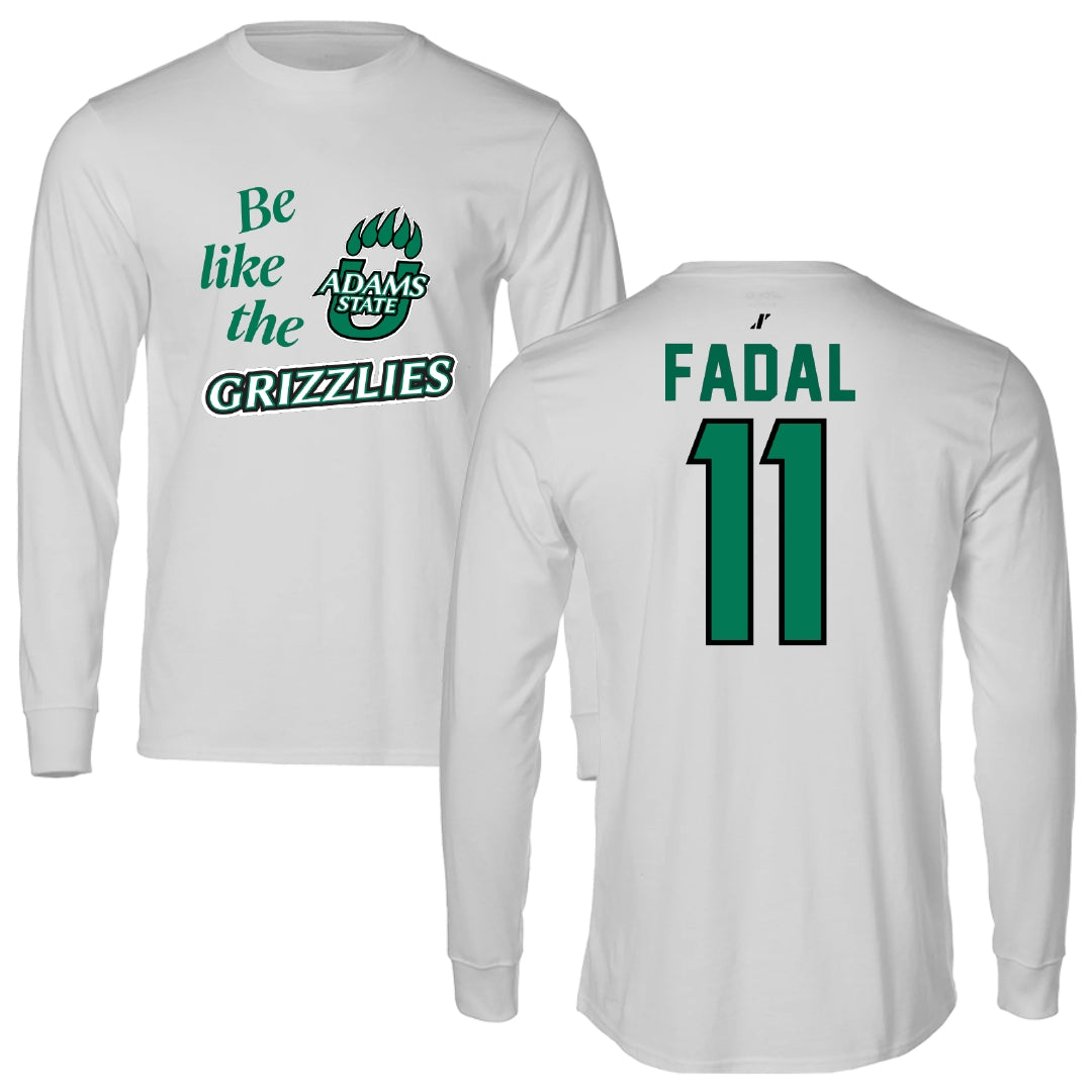 Adams State University Basketball Light Gray Be Like Us Performance Long Sleeve - #11 Austin Fadal