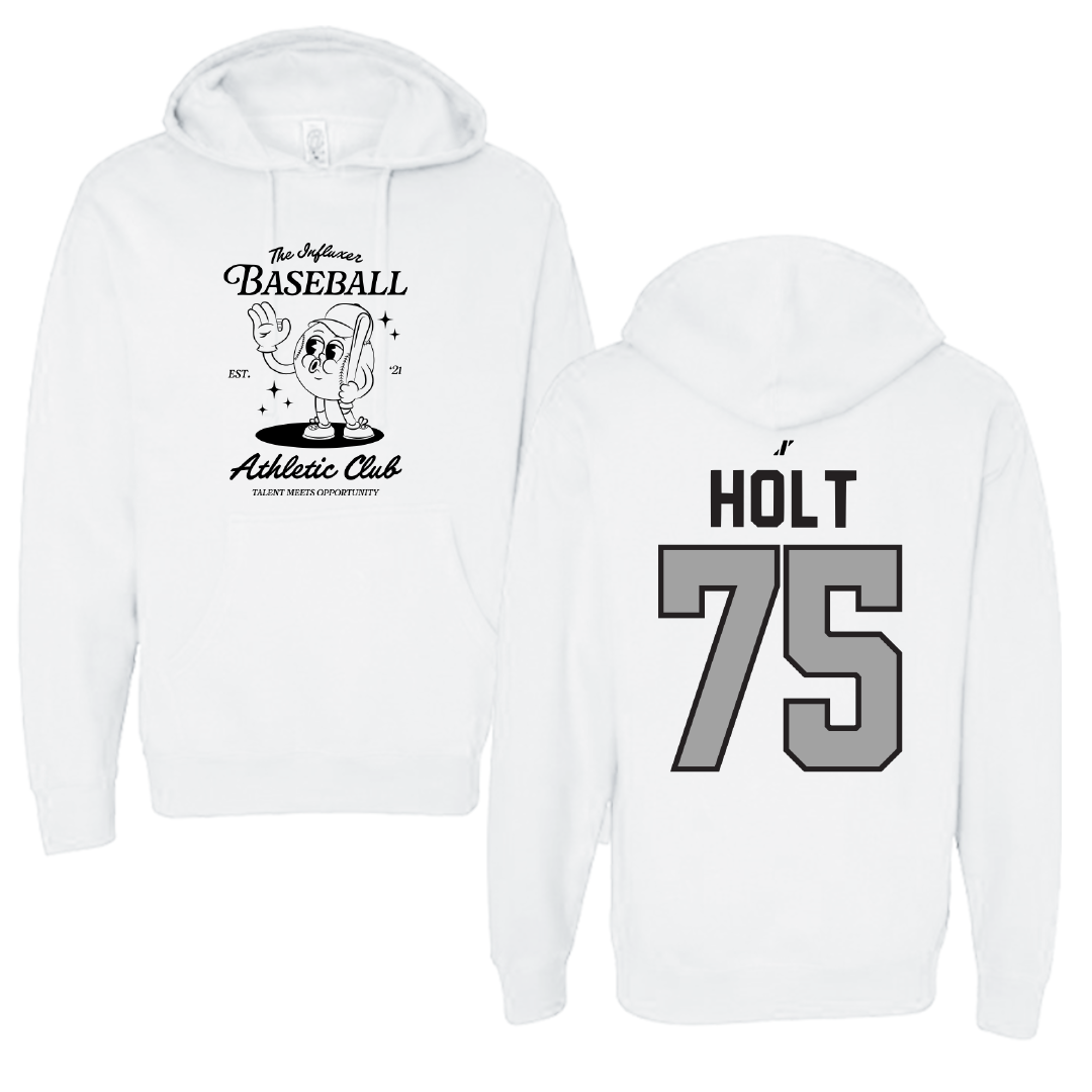 Baseball White Influxer Athletic Club Hoodie - #75 Campbell Holt