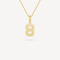 Gold Presidents Pendant and Chain - #8 Peyton Devlin