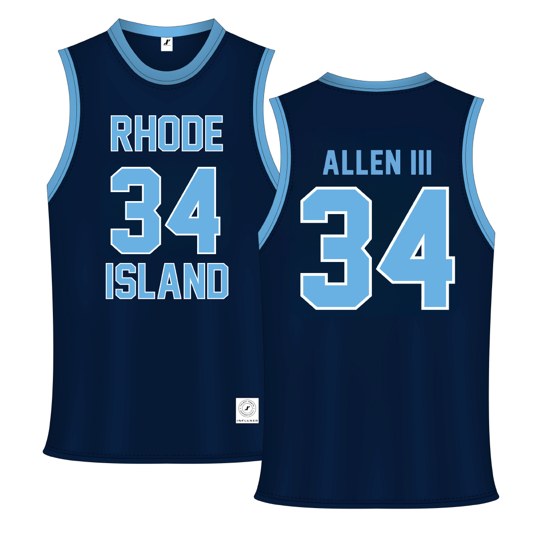 University of Rhode Island Navy Basketball Jersey - #34 Ray Allen III