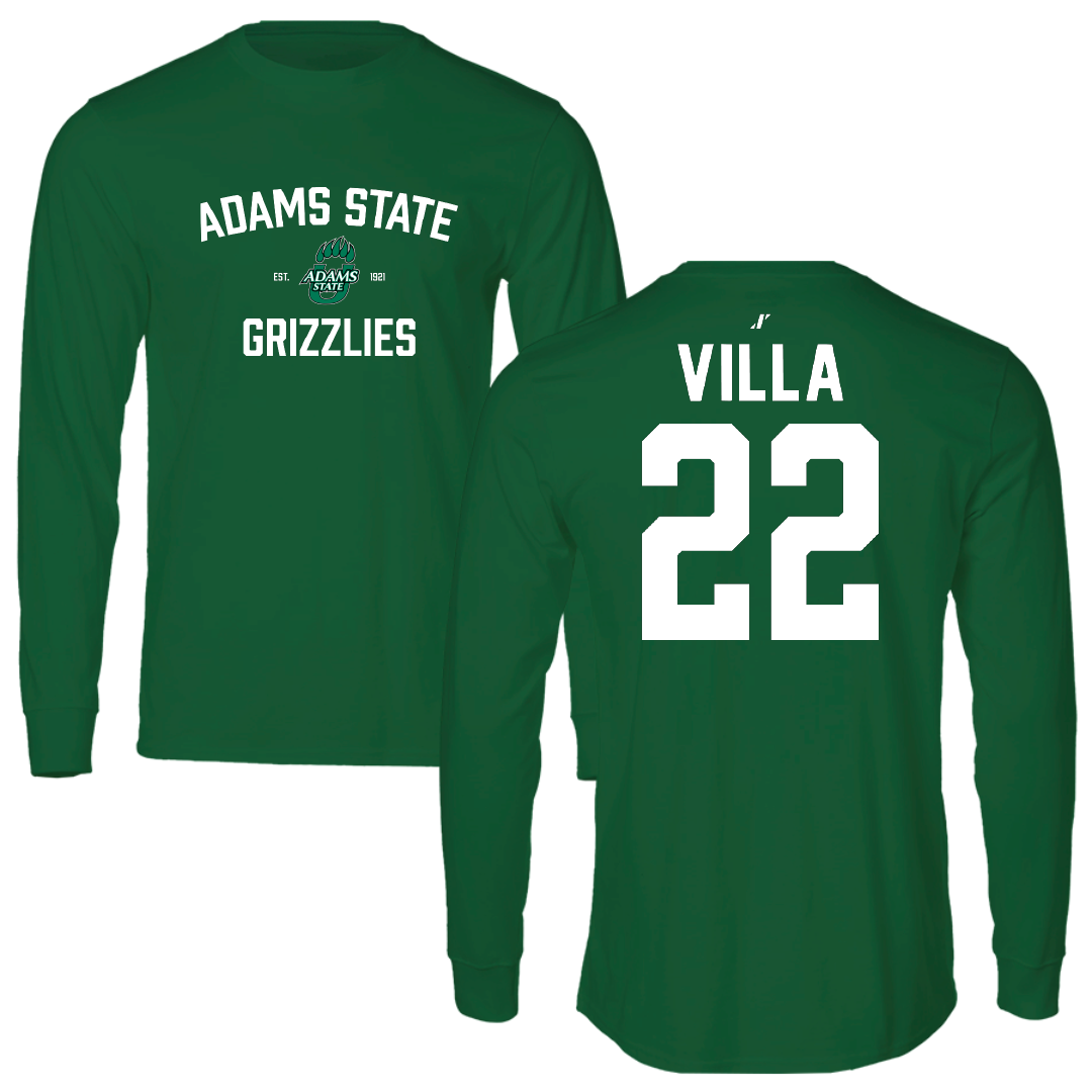 Adams State University Baseball Green General Long Sleeve - #22 Eric Villa