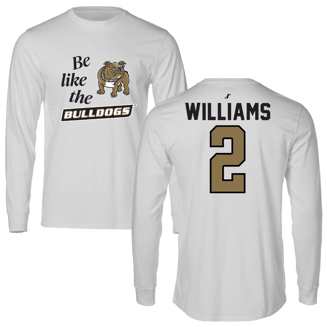 Bryant University Basketball Light Gray Be Like Us Long Sleeve - #2 Khalil Williams