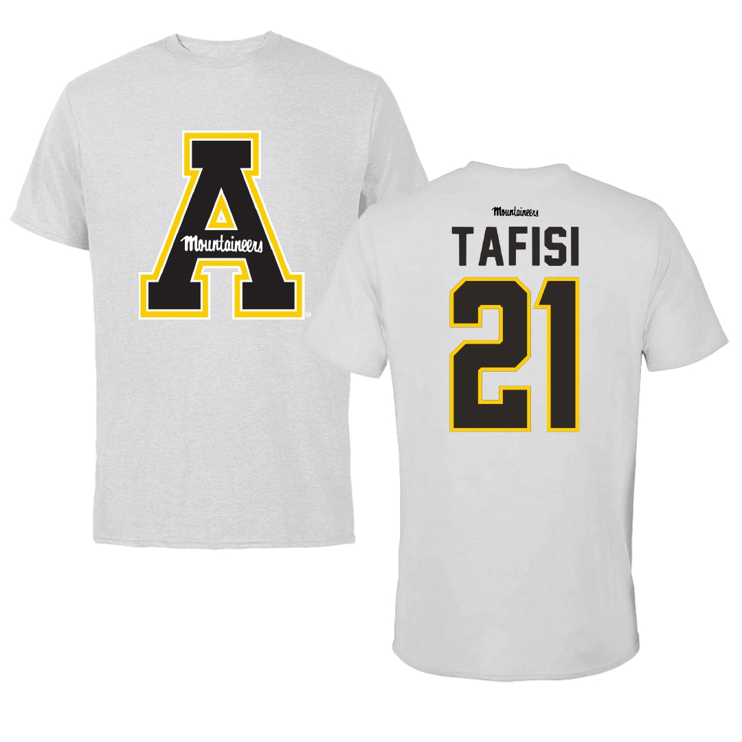 Appalachian State University Basketball Light Gray Performance Tee - #21 Eleyana Tafisi