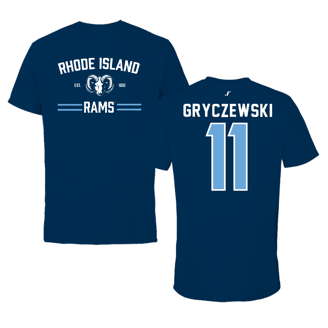 University of Rhode Island Soccer Navy General Performance Tee - #11 Patrick Gryczewski