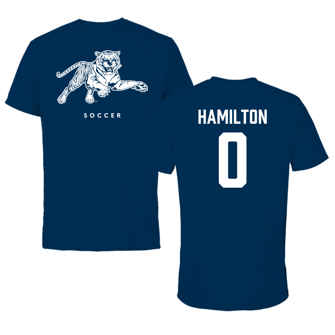 Jackson State University Soccer Navy Tee - #0 Jordan Hamilton