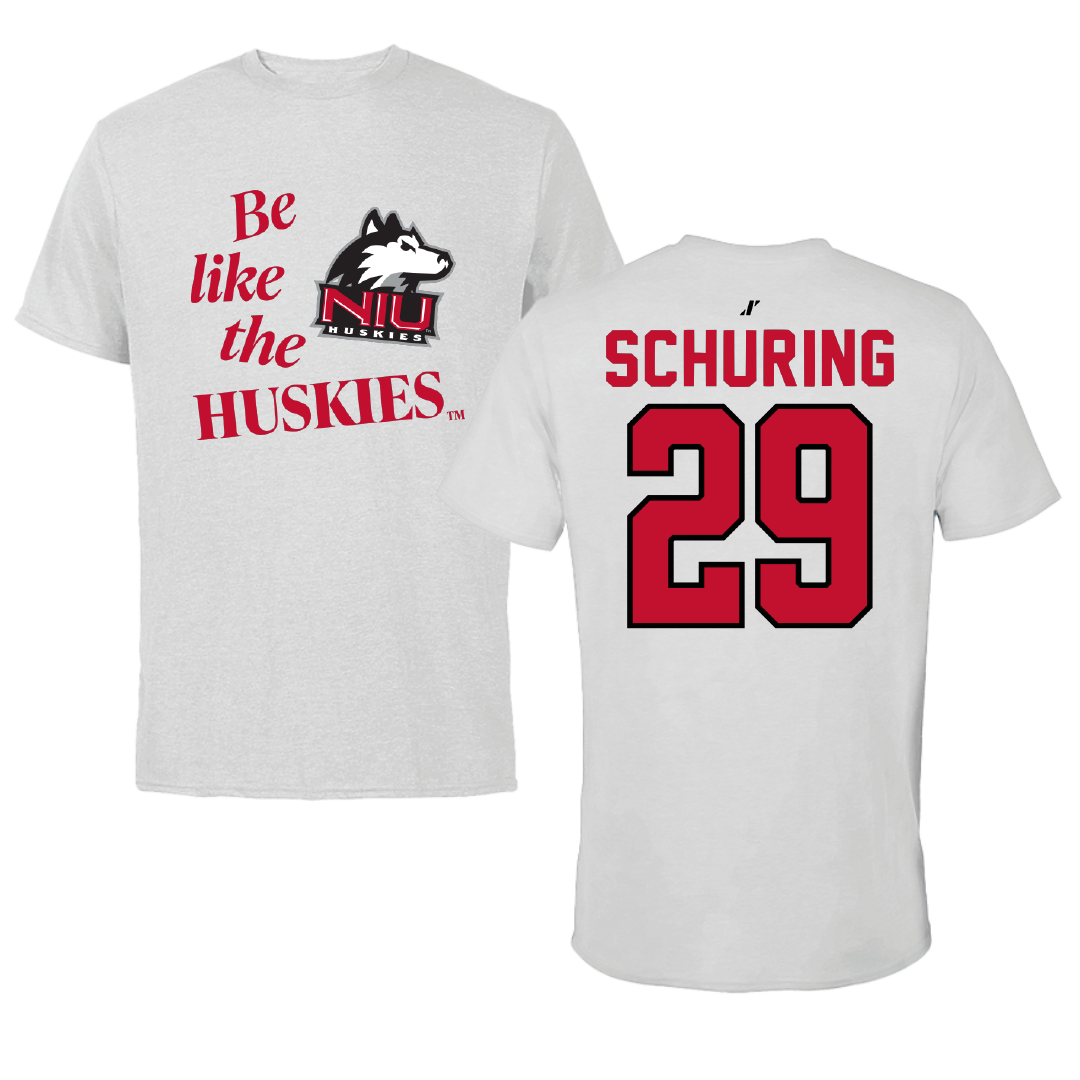 Northern Illinois University Baseball Light Gray Be Like Us Performance Tee - #29 Parker Schuring