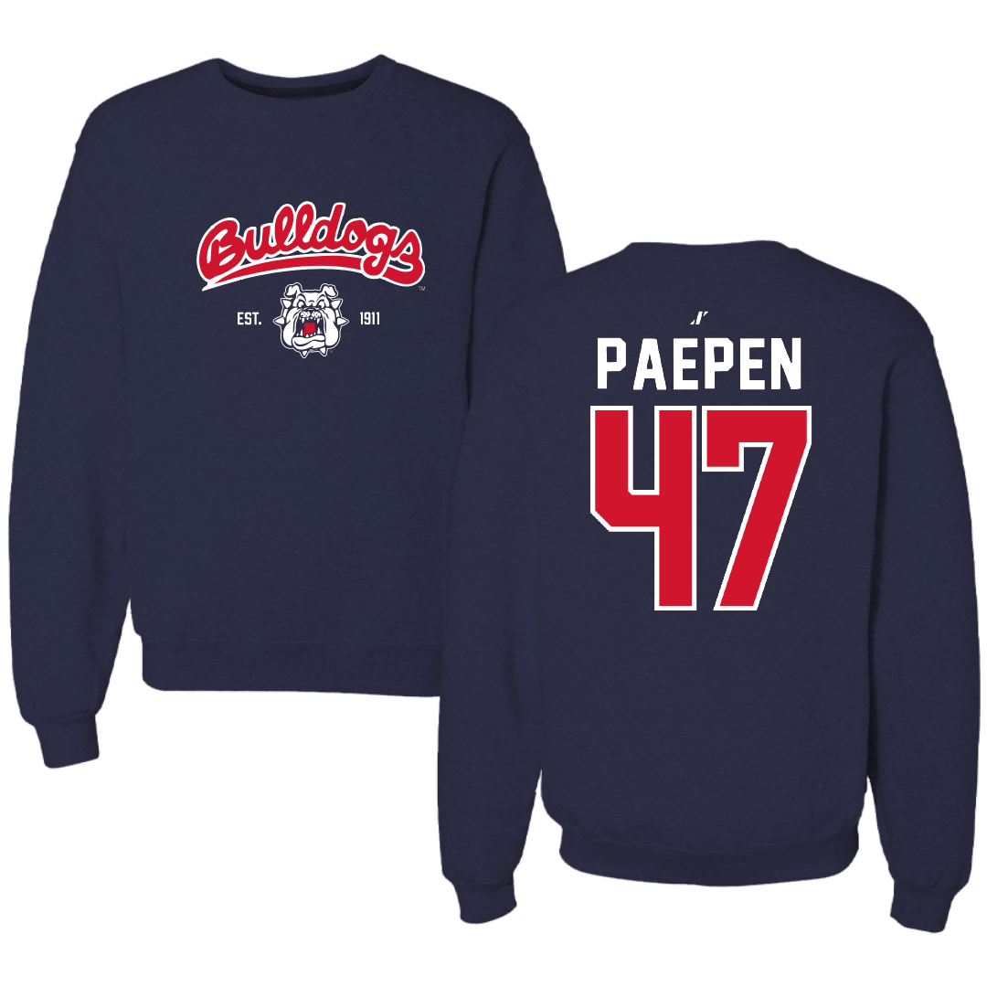 Fresno State University Soccer Navy General Crewneck - #47 Sam Paepen