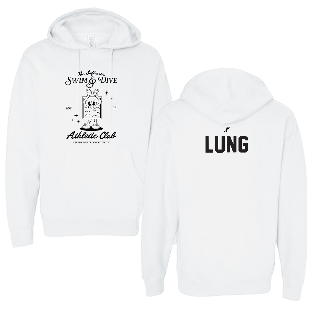 Swimming & Diving White Influxer Athletic Club Hoodie - Mackenzie Lung