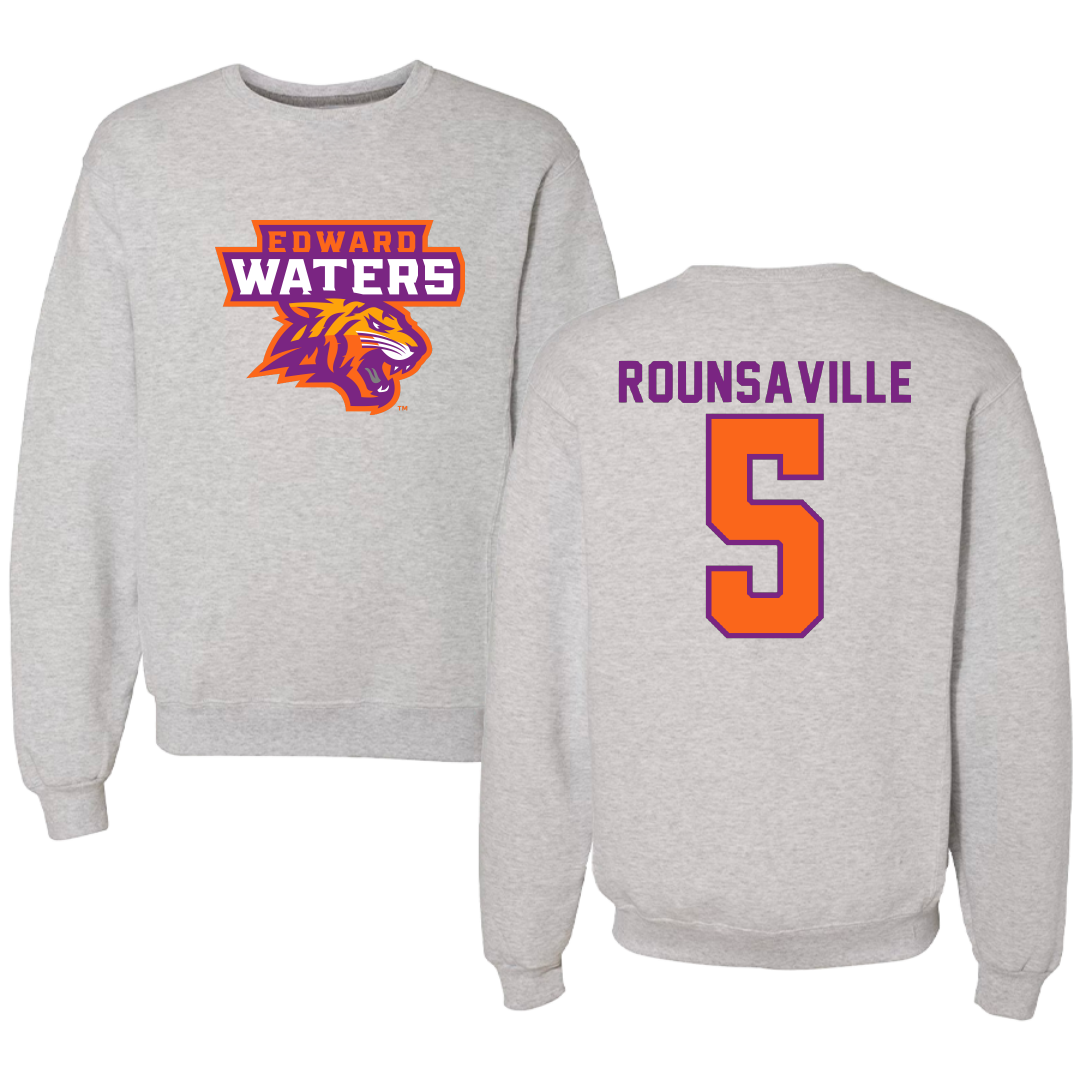 Edward Waters University Softball Gray Crewneck - #5 Calyn Rounsaville