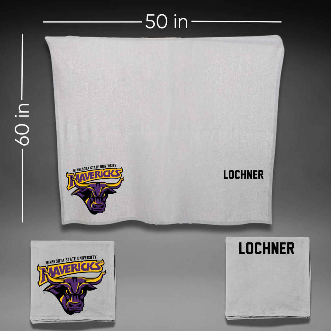 Minnesota State University-Mankato Wrestling Gray Blanket - Kaleb Lochner
