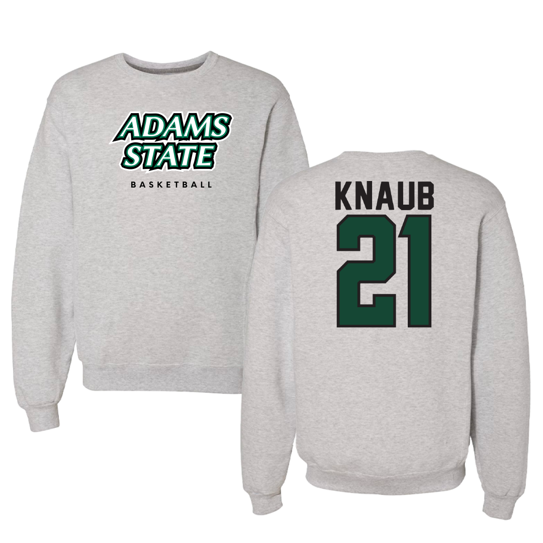 Adams State University Basketball Gray Crewneck - #21 Michael Knaub