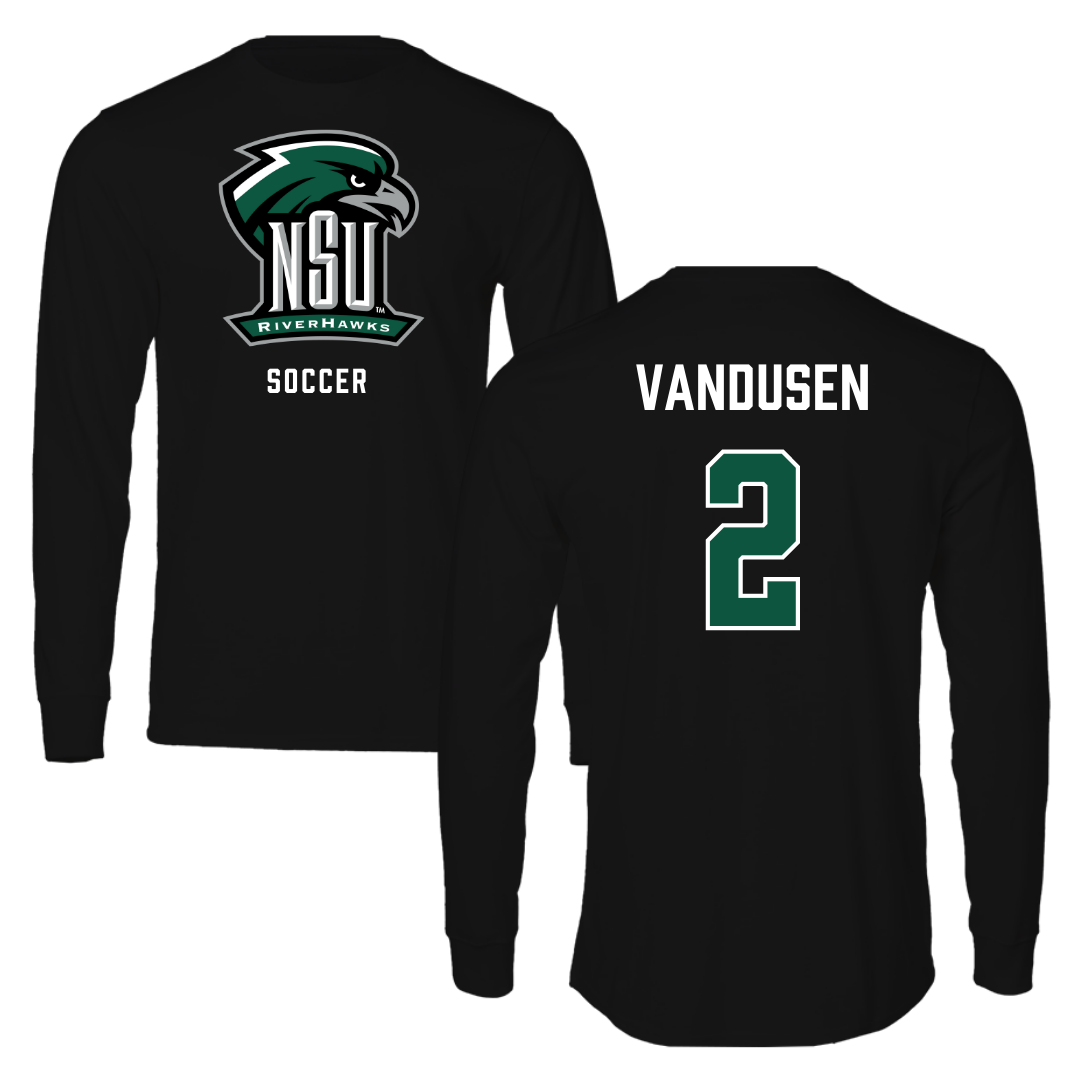 Northeastern State University Soccer Black Long Sleeve - #2 Ethan VanDusen