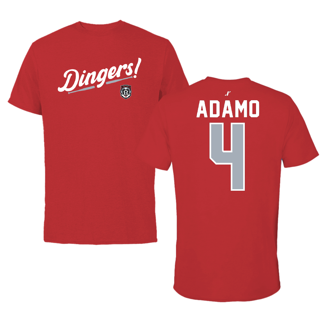 D'Youville University Softball Red Dingers Tee - #4 Gianna Adamo
