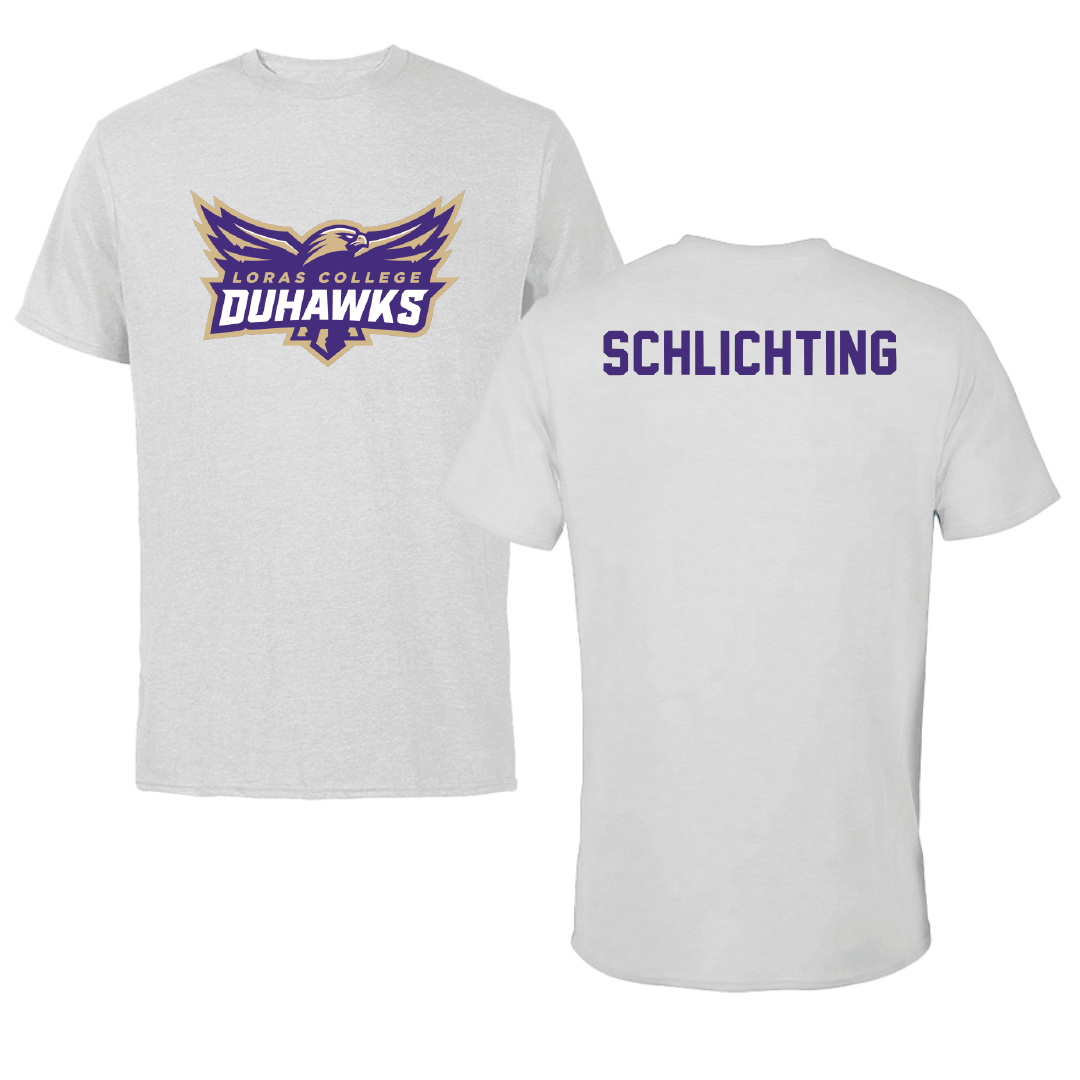Loras College TF and XC Light Gray Performance Tee - Evan Schlichting