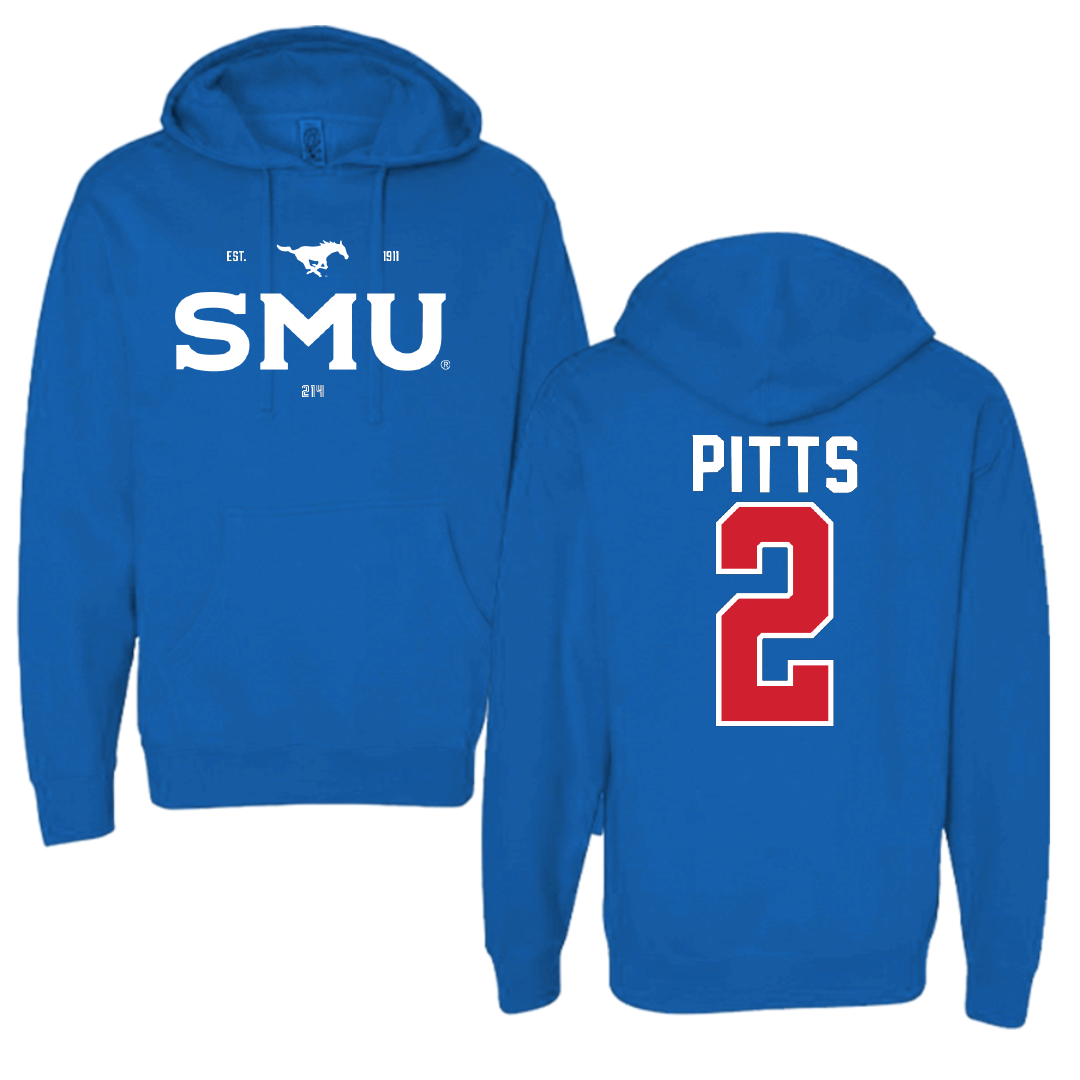Southern Methodist University Basketball Blue General Hoodie - #2 TK Pitts