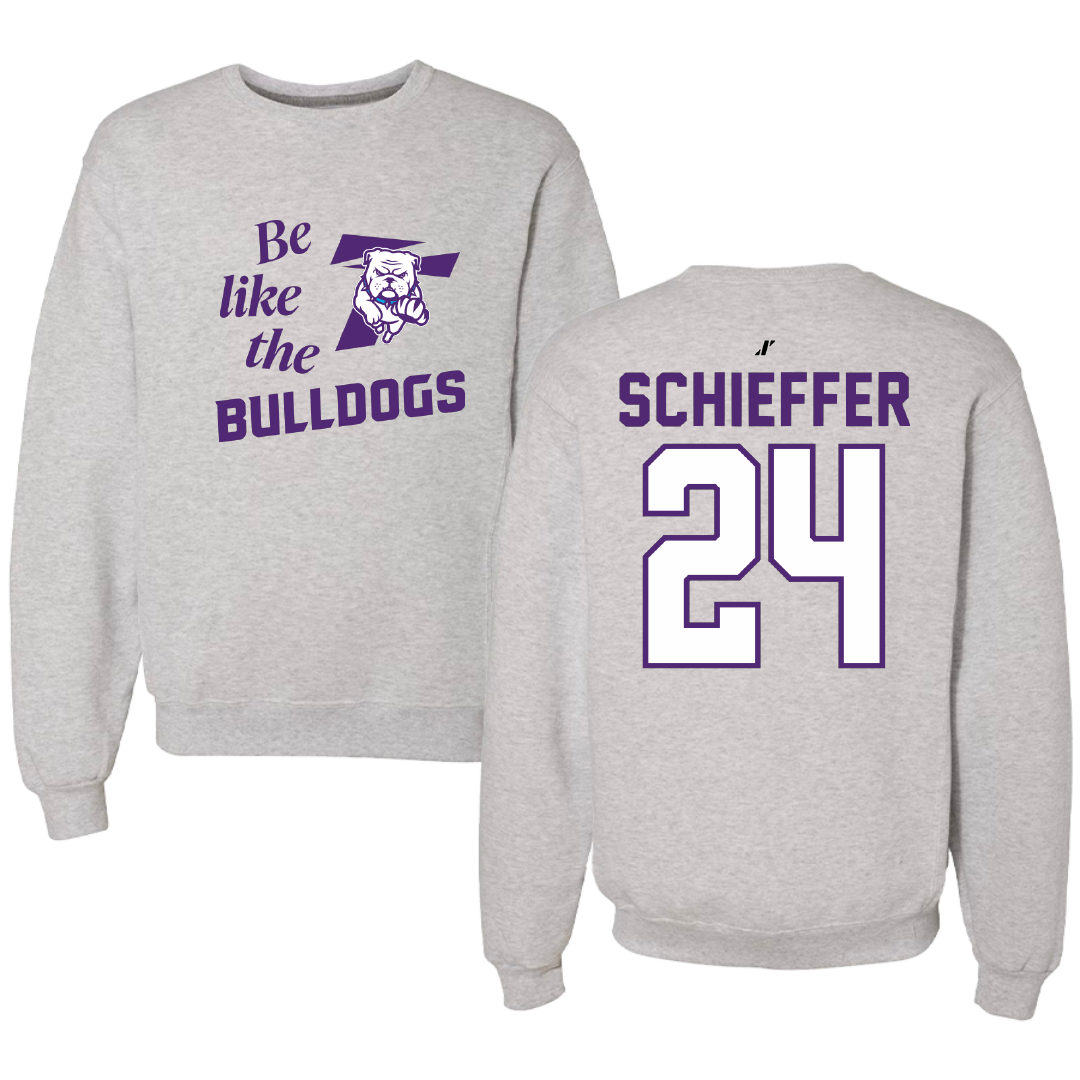 Truman State University Baseball Light Gray Be Like Us Crewneck - #24 Gavin Schieffer