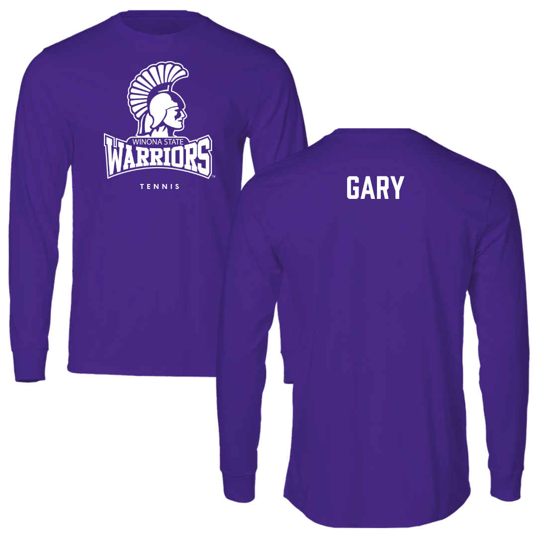 Winona State University Tennis Purple Performance Long Sleeve - Skylar Gary
