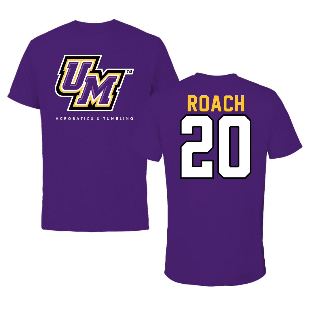 University of Montevallo Acrobatics & Tumbling Royal Purple Tee - #20 Payton Roach