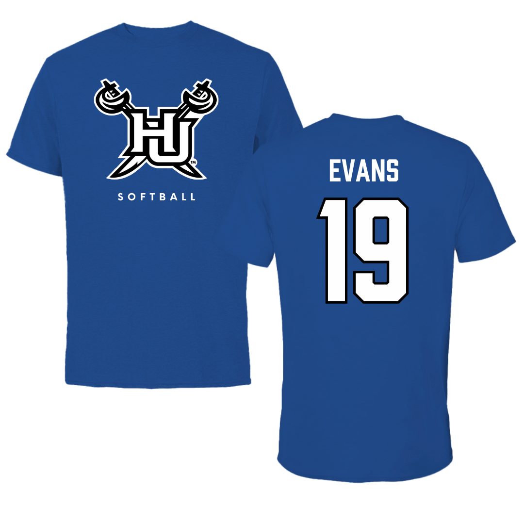 Hampton University Softball True Royal Tee - #19 Jada Evans