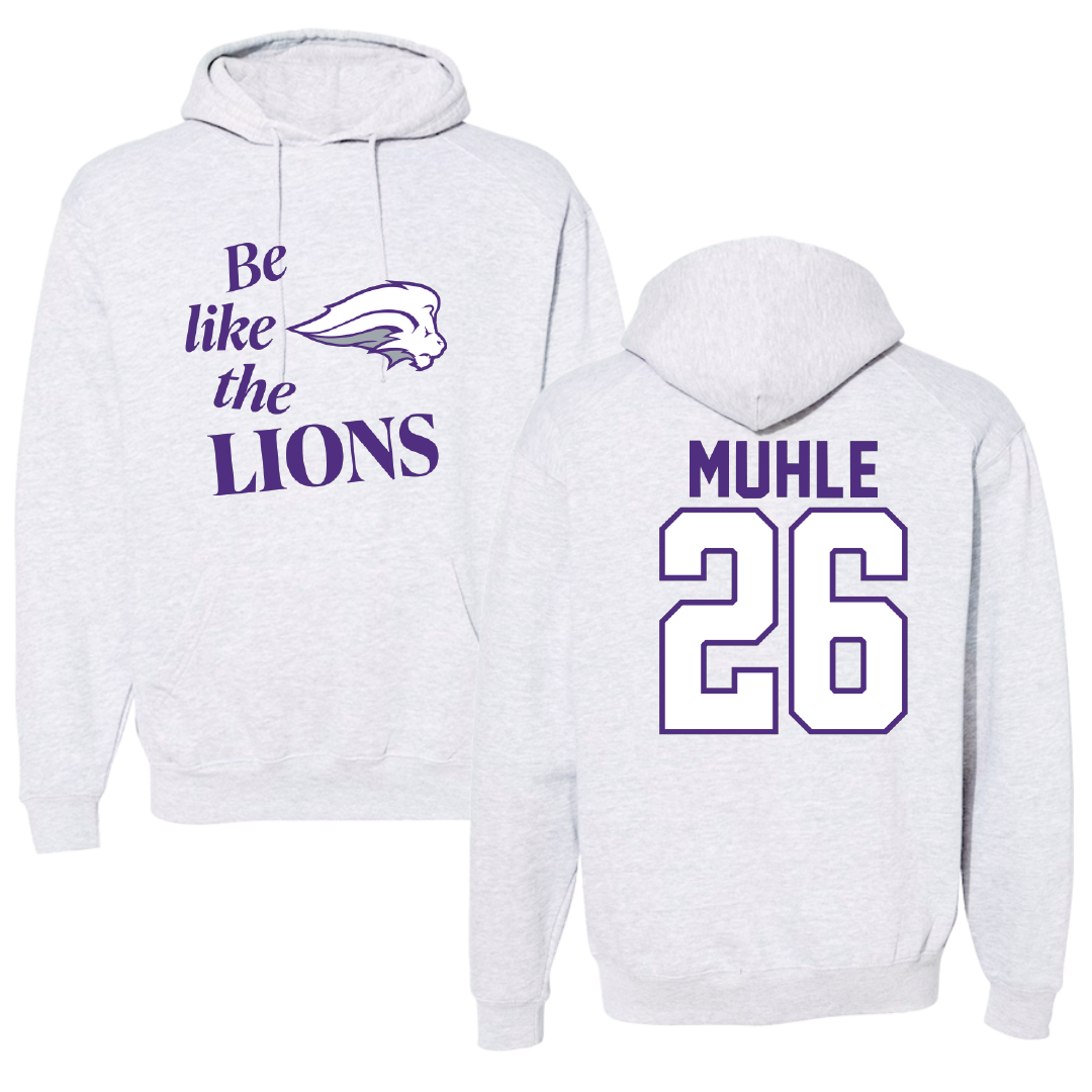 Nelson University Softball Light Gray Be Like Us Hoodie - #26 Trinity Muhle