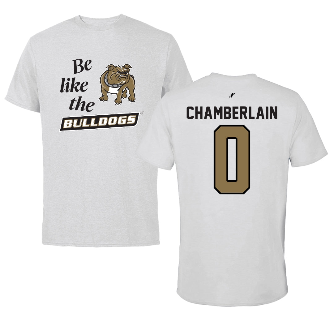 Bryant University Baseball Light Gray Be Like Us Performance Tee - #0 Liam Chamberlain