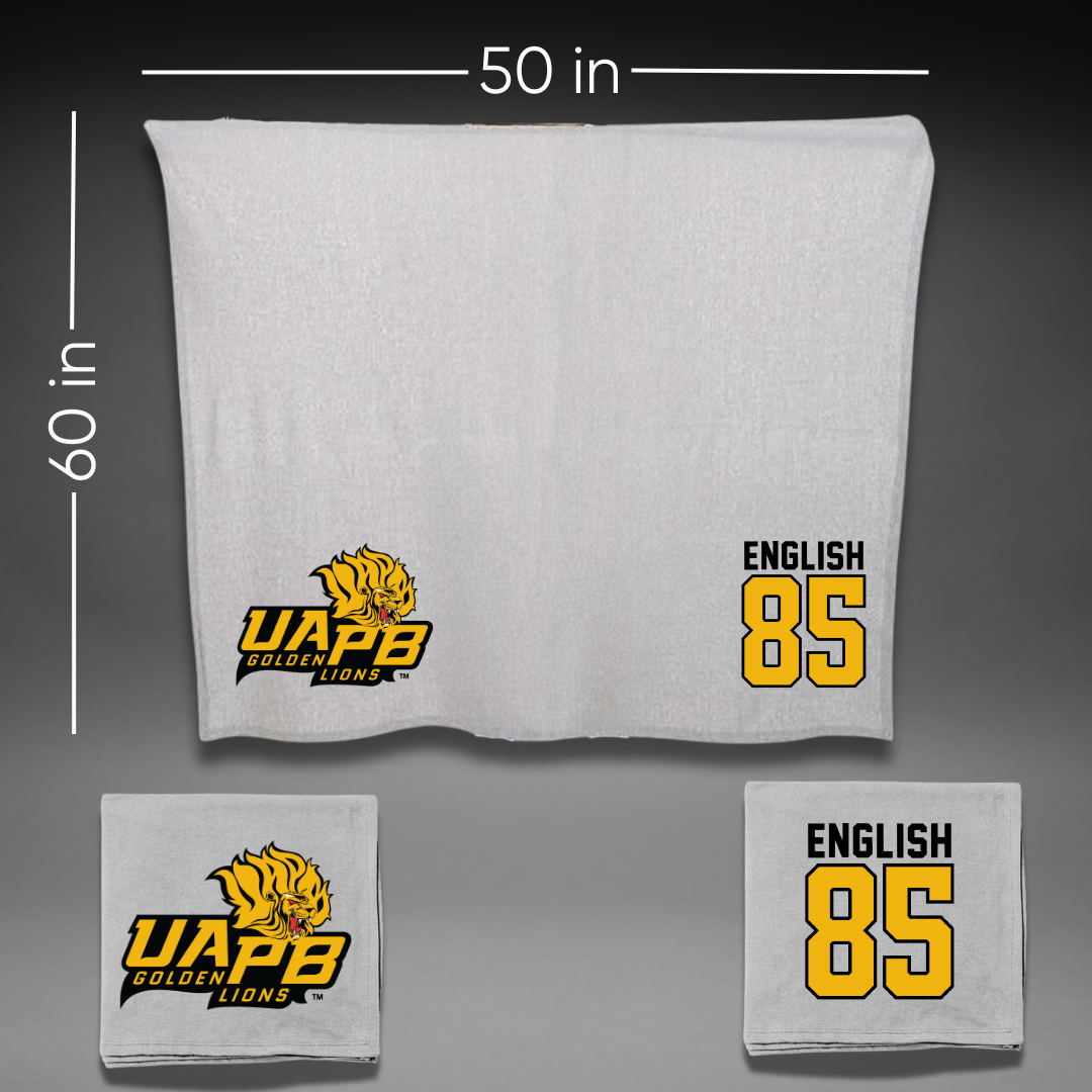University of Arkansas-Pine Bluff Football Gray Blanket - #85 Kevin English