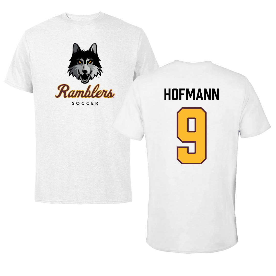 Loyola University-Chicago Soccer White Ramblers Performance Tee - #9 Benni Hofmann