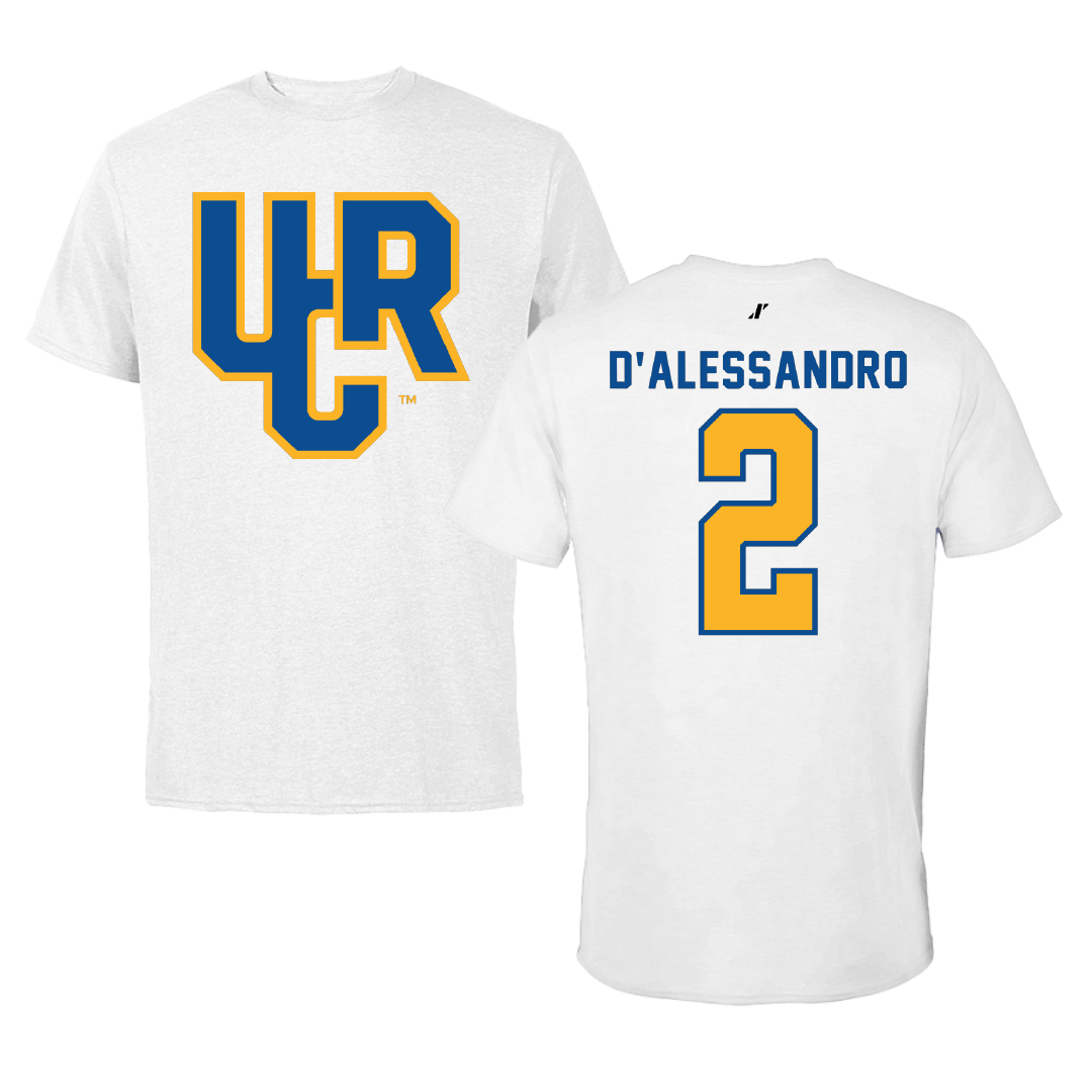 University of California-Riverside Soccer White Tee - #2 Jackson D'Alessandro