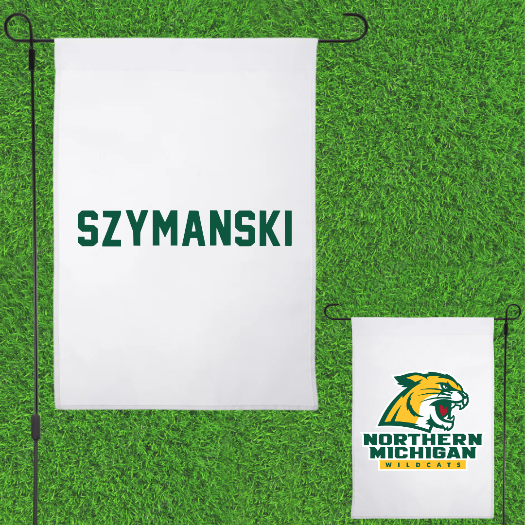 Northern Michigan University TF and XC White Garden Flag - Madi Szymanski