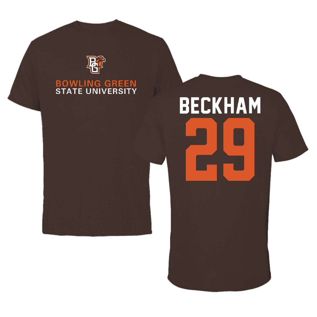 Bowling Green State University Softball Brown Tee - #29 Morgan Beckham