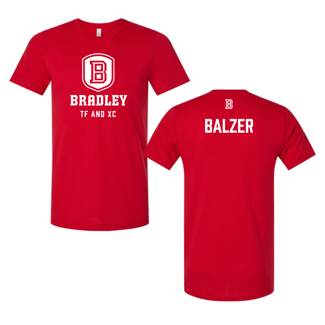 Bradley University TF and XC Red Performance Tee - Zachary Balzer