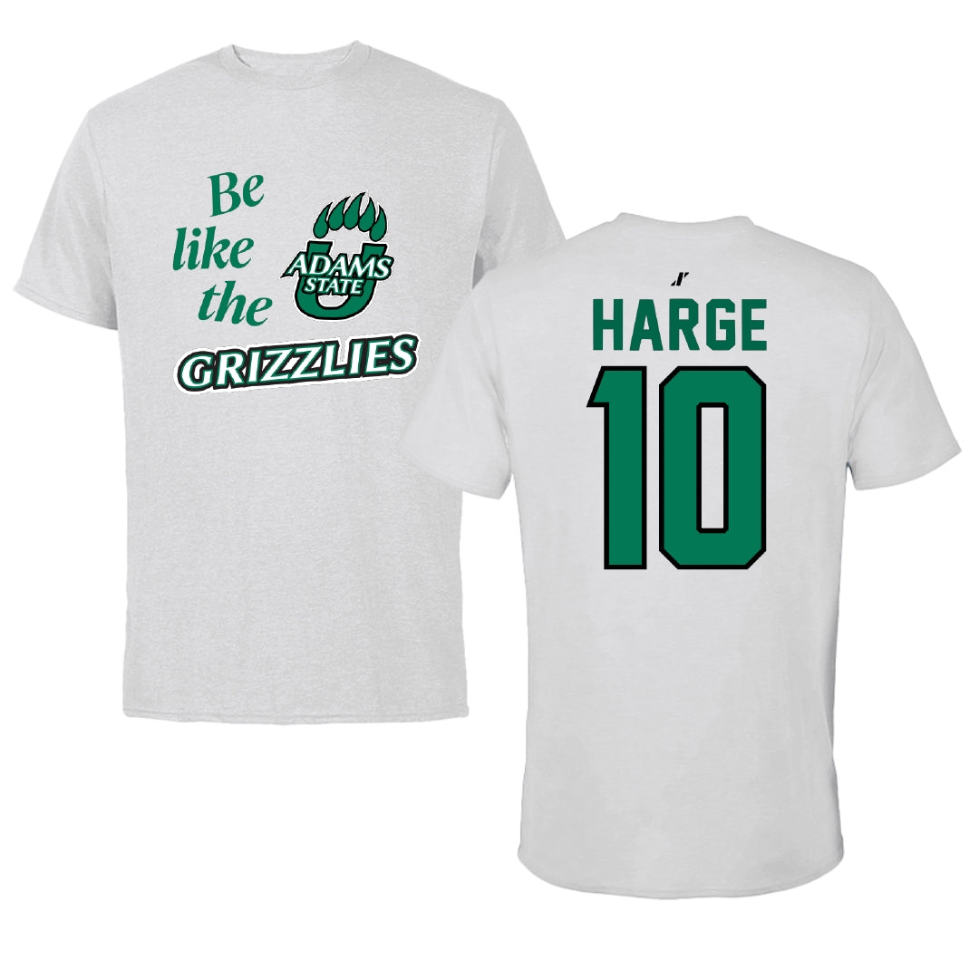 Adams State University Basketball Light Gray Be Like Us Performance Tee - #10 John Harge